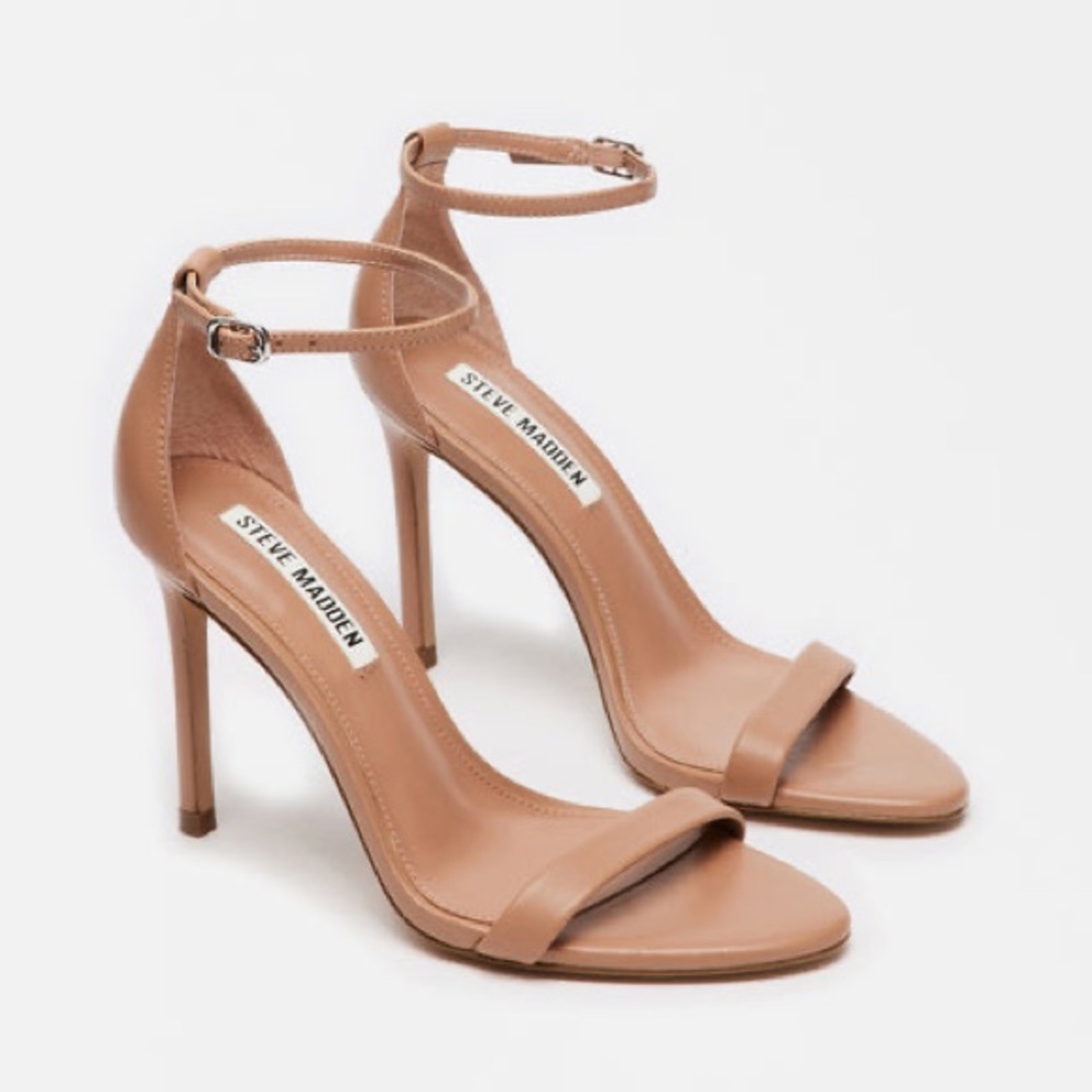 Steve Madden Tecy Tan Leather Nude Heels 7.5